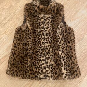 C&C California Animal Print Faux Fur Vest